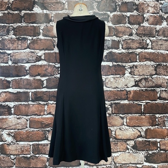 Les Copains Dress Italy Sleeveless Midi Cowl Neck Black Size 42 US 6 - Picture 10 of 16